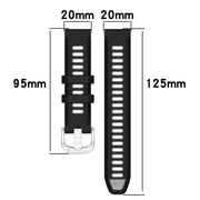 For Amazfit GTS 4 20mm Cross Texture Two Color Silicone Steel Buckle Watch Band(White+Teal)