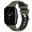 For Amazfit GTS 3 20mm Cross Texture Two Color Silicone Steel Buckle Watch Band(Army Green+Black) - Watch Bands by PMC TechLife | Online Shopping South Africa | PMC TechLife | Buy Now Pay Later Mobicred