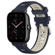For Amazfit GTS 3 20mm Cross Texture Two Color Silicone Steel Buckle Watch Band(Midnight Blue + Starlight) - Watch Bands by PMC TechLife | Online Shopping South Africa | PMC TechLife | Buy Now Pay Later Mobicred