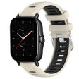 For Amazfit GTS 3 20mm Cross Texture Two Color Silicone Steel Buckle Watch Band(Starlight+Black) - Watch Bands by PMC TechLife | Online Shopping South Africa | PMC TechLife | Buy Now Pay Later Mobicred