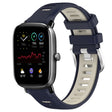 For Amazfit GTS 2E 20mm Cross Texture Two Color Silicone Steel Buckle Watch Band(Midnight Blue + Starlight) - Watch Bands by PMC TechLife | Online Shopping South Africa | PMC TechLife | Buy Now Pay Later Mobicred