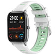For Amazfit GTS 2 20mm Cross Texture Two Color Silicone Steel Buckle Watch Band(White+Teal) - Watch Bands by PMC TechLife | Online Shopping South Africa | PMC TechLife | Buy Now Pay Later Mobicred