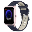 For Amazfit GTR 42MM 20mm Cross Texture Two Color Silicone Steel Buckle Watch Band(Midnight Blue + Starlight) - Watch Bands by PMC TechLife | Online Shopping South Africa | PMC TechLife | Buy Now Pay Later Mobicred