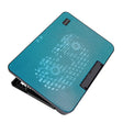 N99 USB Dual Fan Hollow Carved Design Heat Dissipation Laptop Cooling Pad(Blue) - Cooling Pads by PMC TechLife | Online Shopping South Africa | PMC TechLife | Buy Now Pay Later Mobicred