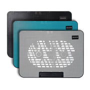 N99 USB Dual Fan Hollow Carved Design Heat Dissipation Laptop Cooling Pad(Gray)