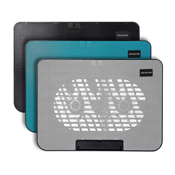 N99 USB Dual Fan Hollow Carved Design Heat Dissipation Laptop Cooling Pad(Gray)