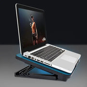 N99 USB Dual Fan Hollow Carved Design Heat Dissipation Laptop Cooling Pad(Blue)