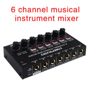 B020 Mini 6-Channel Stereo Audio Mixer Musical Instrument Mixer Electric Wind Electric Guitar Electronic Piano Drums Mixer