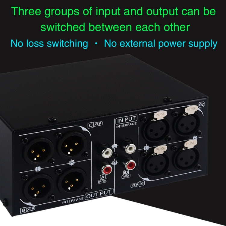 B033 3 Input To 3 Output Fully Balanced XLR Signal Passive Stereo Selector Switch Switcher -  by PMC TechLife | Online Shopping South Africa | PMC TechLife | Buy Now Pay Later Mobicred