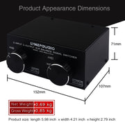 B033 3 Input To 3 Output Fully Balanced XLR Signal Passive Stereo Selector Switch Switcher