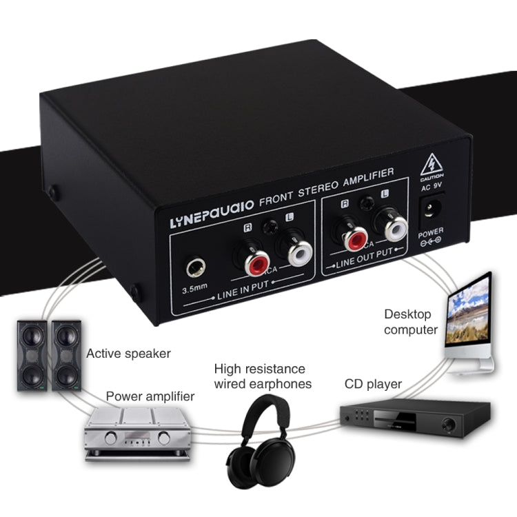 B022 Pre-Stereo Signal Amplifier Volume Booster Headphones Active Speaker Preamp Audio Amplifier -  by PMC TechLife | Online Shopping South Africa | PMC TechLife | Buy Now Pay Later Mobicred