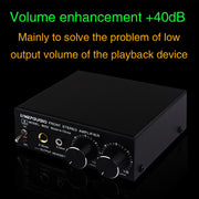 B022 Pre-Stereo Signal Amplifier Volume Booster Headphones Active Speaker Preamp Audio Amplifier