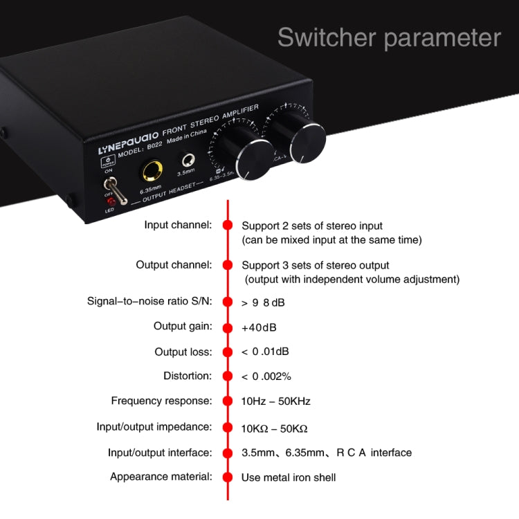 B022 Pre-Stereo Signal Amplifier Volume Booster Headphones Active Speaker Preamp Audio Amplifier -  by PMC TechLife | Online Shopping South Africa | PMC TechLife | Buy Now Pay Later Mobicred