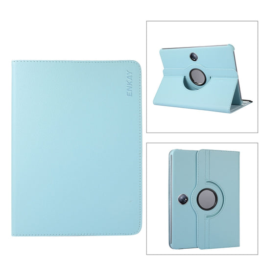 For OnePlus Pad / OPPO Pad 2 ENKAY 360 Degree Rotation Stand Litchi Leather Smart Tablet Case(Light Blue) - free shipping - PMC Jewellery - Order now!