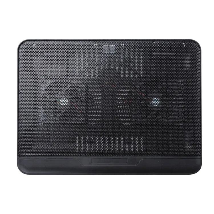 N128 Work Game Dual Fan Laptop Cooling Pad Heat Dissipation Holder with LED Light - Cooling Pads by PMC Jewellery | Online Shopping South Africa | PMC Jewellery | Buy Now Pay Later Mobicred