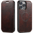 For iPhone 12 / 12 Pro Suteni J05 Leather Magnetic Magsafe Phone Case(Brown) - iPhone 12 / 12 Pro Cases by Suteni | Online Shopping South Africa | PMC TechLife | Buy Now Pay Later Mobicred