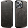 For iPhone 14 Pro Suteni J05 Leather Magnetic Magsafe Phone Case(Black) - free shipping - PMC TechLife - Order now!