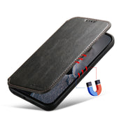 For iPhone 14 Pro Suteni J05 Leather Magnetic Magsafe Phone Case(Black)