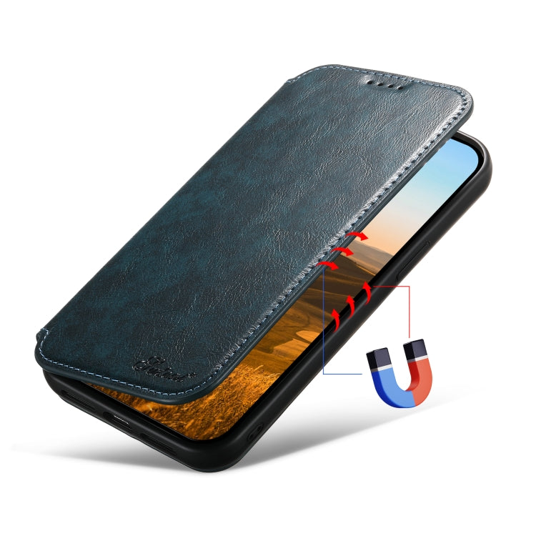 For iPhone 14 Pro Suteni J05 Leather Magnetic Magsafe Phone Case(Blue)