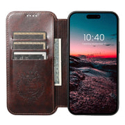 For iPhone 14 Plus Suteni J05 Leather Magnetic Magsafe Phone Case(Brown)