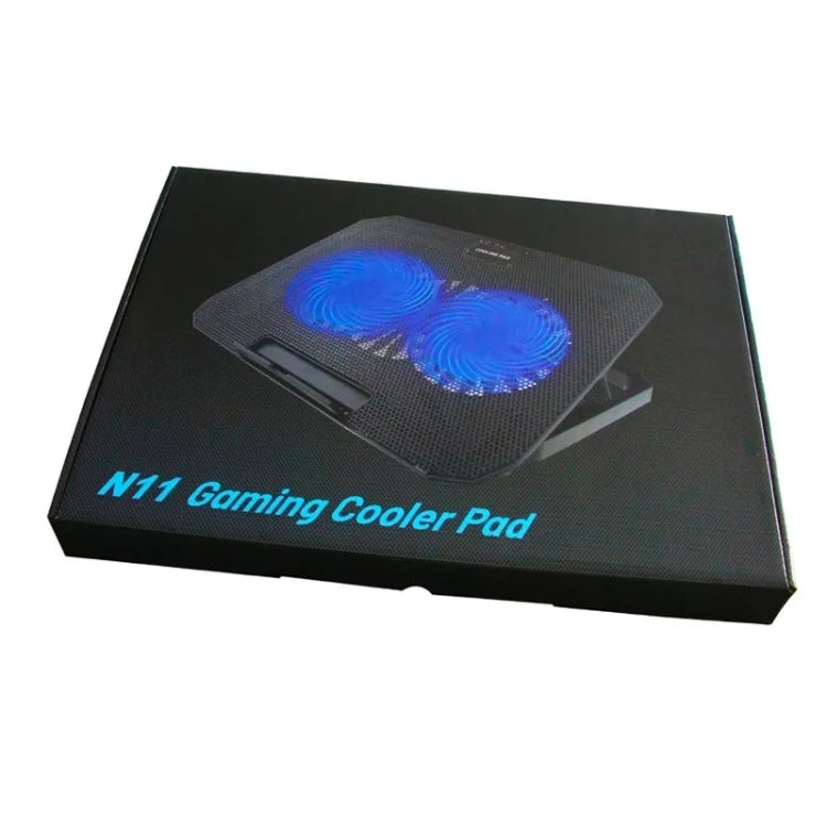 N11 USB Port 8-Gear Adjustable Height Dual Mute Fan Desktop Laptop Cooling Stand - Cooling Pads by PMC TechLife | Online Shopping South Africa | PMC TechLife | Buy Now Pay Later Mobicred