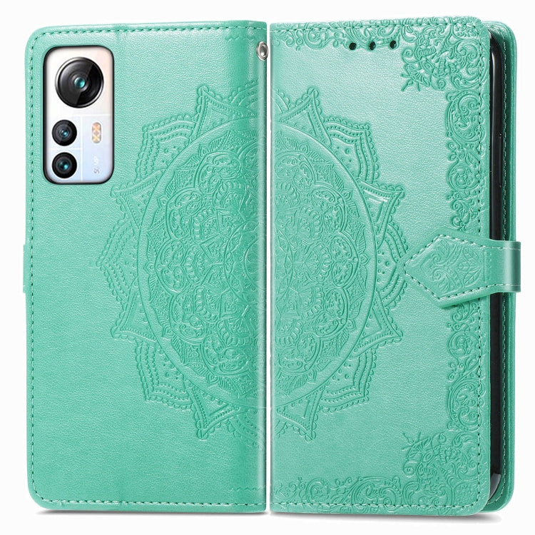 For Blackview A85 Mandala Flower Embossed Leather Phone Case(Green) - More Brand by PMC TechLife | Online Shopping South Africa | PMC TechLife | Buy Now Pay Later Mobicred