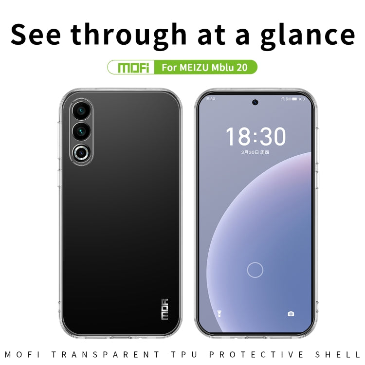For Meizu 20 MOFI Ming Series Ultra-thin TPU Phone Case(Transparent) - More Brand by MOFI | Online Shopping South Africa | PMC TechLife | Buy Now Pay Later Mobicred