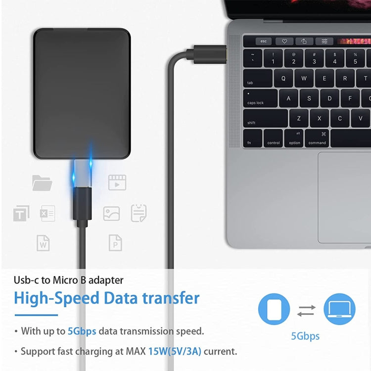 1 PCS JUNSUNMAY USB-C / Type-C Female to Male USB 3.0 Micro B Adapter Converter - free shipping - PMC Jewellery - Order now!
