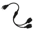 JUNSUNMAY US 1.6FT NEMA 5-15P 1 to 2 Way Outlet NEMA 5-15R SJT 16AWG 3 Prong Power Cable Wire Extender - Power Cord by JUNSUNMAY | Online Shopping South Africa | PMC TechLife | Buy Now Pay Later Mobicred