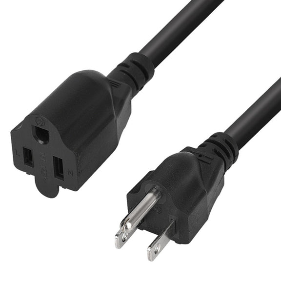 JUNSUNMAY US 1.6FT NEMA 5-15P 1 to 2 Way Outlet NEMA 5-15R SJT 16AWG 3 Prong Power Cable Wire Extender