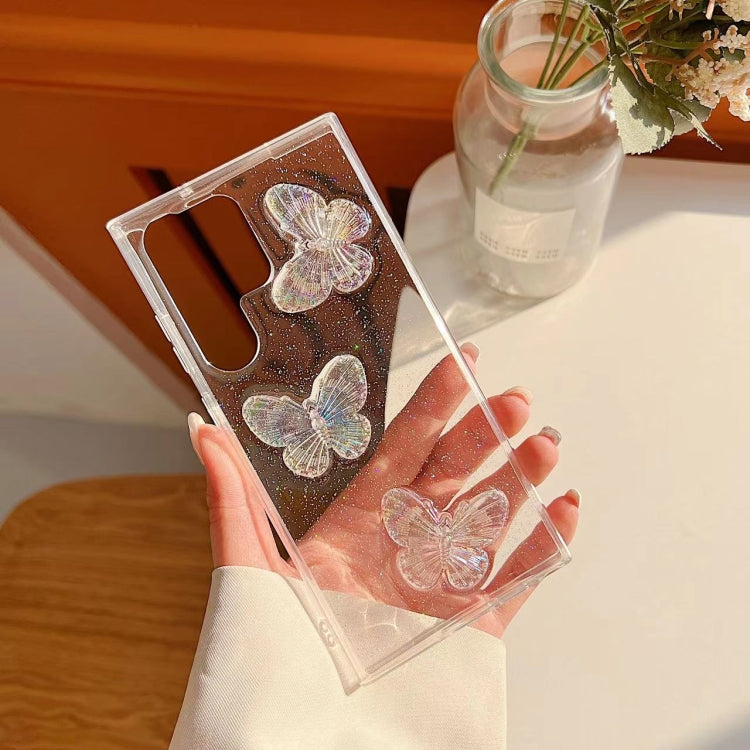 For Samsung Galaxy S22+ 5G Clear Crystal Butterflies TPU Phone Case(Transparent) - Galaxy S22+ 5G Cases by PMC TechLife | Online Shopping South Africa | PMC TechLife | Buy Now Pay Later Mobicred