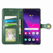 For Samsung Galaxy S25 5G Retro Solid Color Buckle Leather Phone Case(Green)