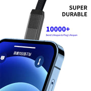 ENKAY ENK-CB134 4-in-1 60W USB-A / Type-C to 8 Pin / Type-C Nylon Braided Magnetic Fast Charging Data Cable, Cable Length:0.15m