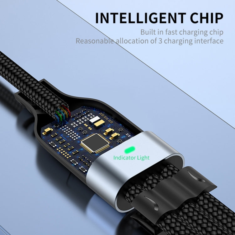 ENKAY ENK-CB135 5-in-1 65W USB-A & USB-C to 8 Pin / Type-C / Micro USB Multifunctional Charging Cable with Indicator Light, Cable Length:1.2m - Multifunction Cable by ENKAY | Online Shopping South Africa | PMC Jewellery | Buy Now Pay Later Mobicred