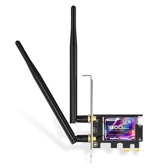 EDUP EP-9658 PCI-E WiFi 6 Card AX1800M Bluetooth 5.2 Adapter for Desktop PC, 2.4GHz/5.8GHz Dual Band Wireless PCI-E Internal Network Card