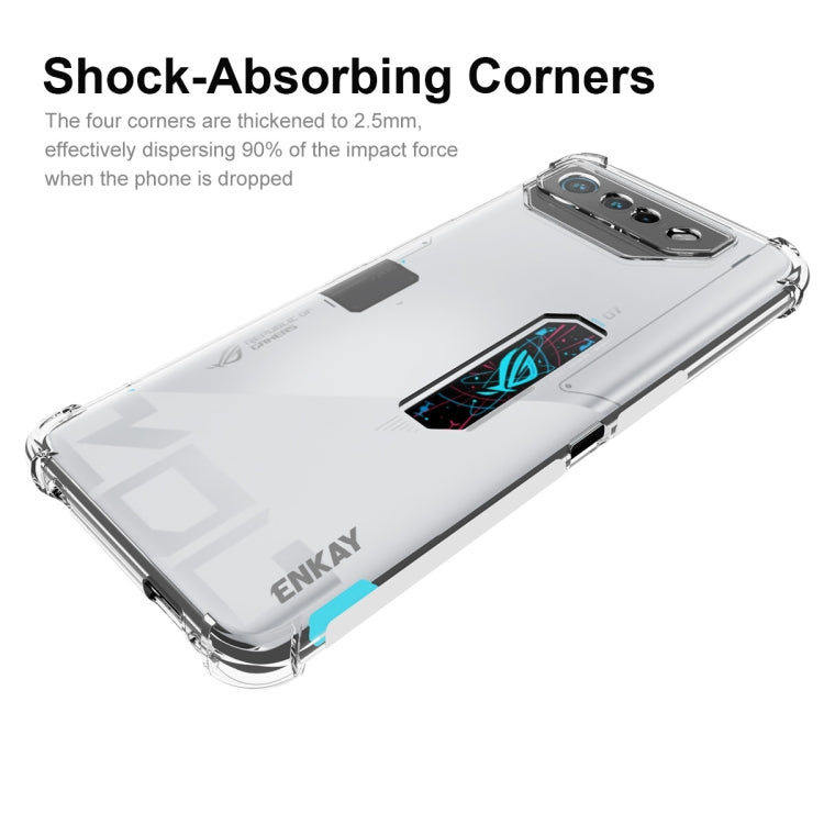 For Asus ROG Phone 7 Ultimate ENKAY Hat-Prince Transparent TPU Shockproof Phone Case
