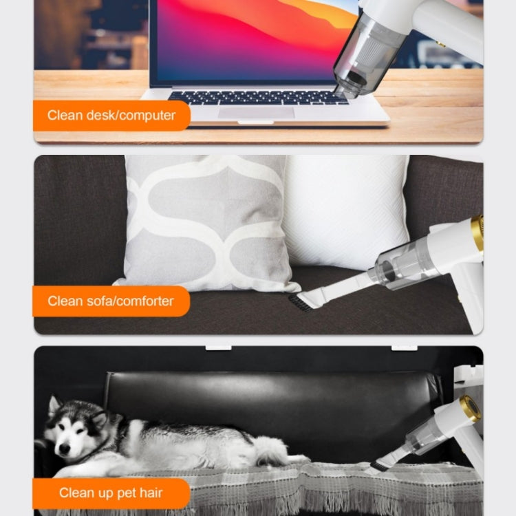 Q8 LED Light Wireless Portable Handheld Car Foldable 9000Pa Suction Vacuum Cleaner(Green) - free shipping - PMC TechLife - Order now!