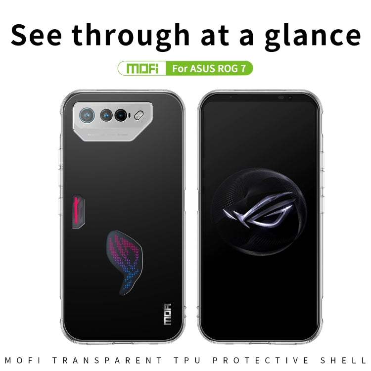 For ASUS ROG Phone 7 MOFI Ming Series Ultra-thin TPU Phone Case(Transparent) - ASUS Cases by MOFI | Online Shopping South Africa | PMC Jewellery | Buy Now Pay Later Mobicred