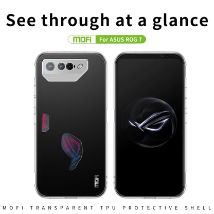 For ASUS ROG Phone 7 MOFI Ming Series Ultra-thin TPU Phone Case(Transparent) - ASUS Cases by MOFI | Online Shopping South Africa | PMC Jewellery | Buy Now Pay Later Mobicred
