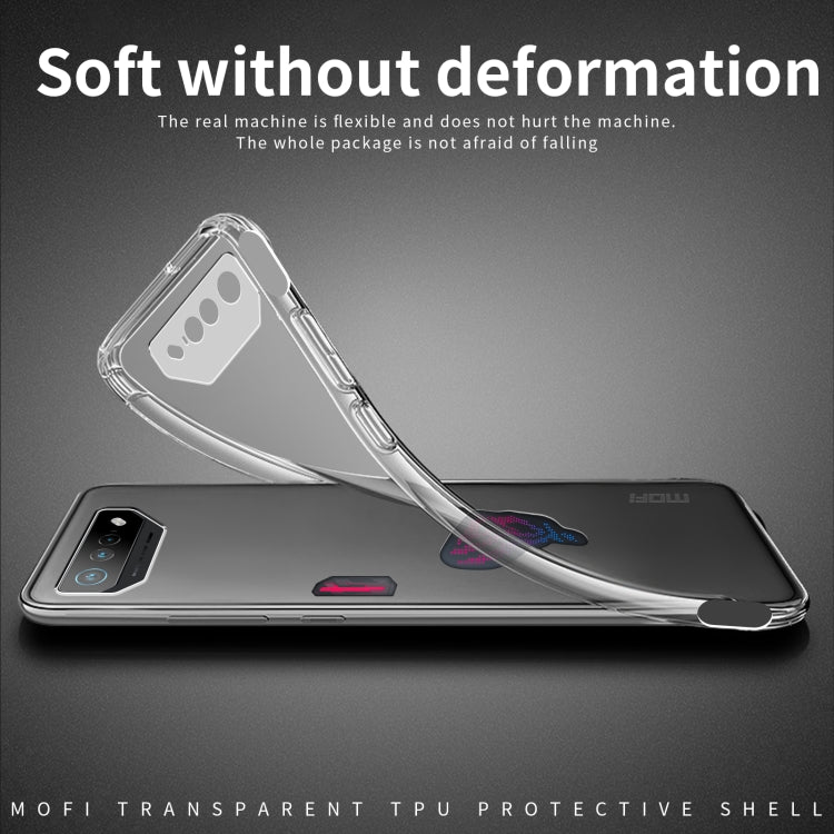 For ASUS ROG Phone 7 MOFI Ming Series Ultra-thin TPU Phone Case(Transparent) - ASUS Cases by MOFI | Online Shopping South Africa | PMC Jewellery | Buy Now Pay Later Mobicred
