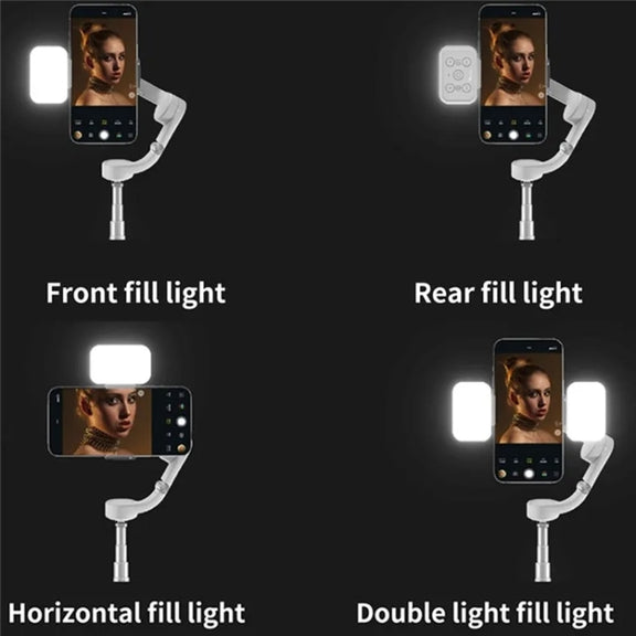 GBL01 LED Gimbal Light Camera Fill Light Double Lamp