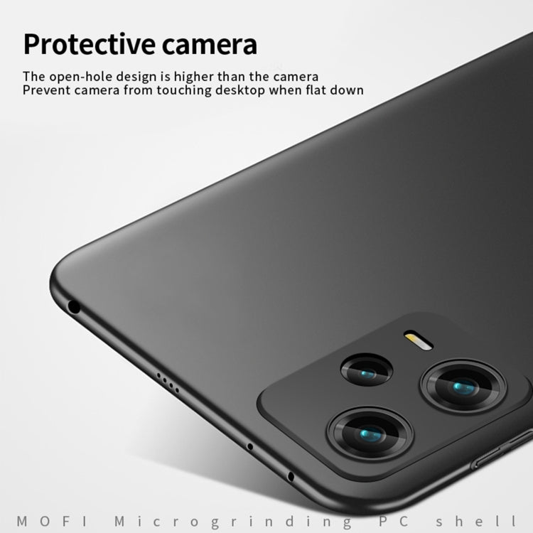 For Xiaomi Redmi Note 12 Pro 5G Global MOFI Micro-Frosted PC Ultra-thin Hard Phone Case(Black)
