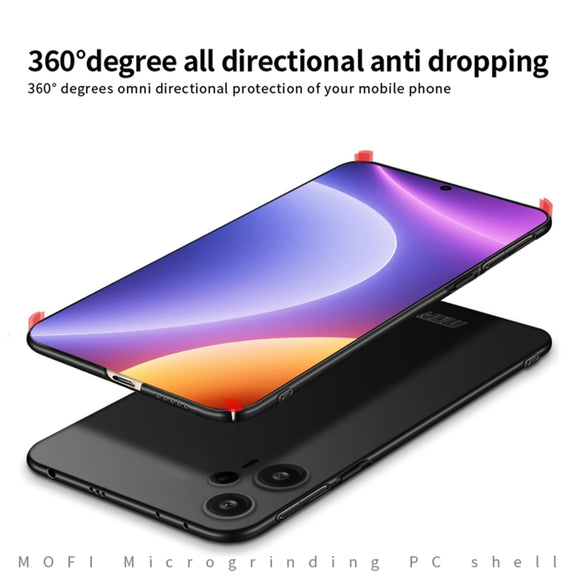 For?Redmi Note 12 Turbo 5G MOFI Micro-Frosted PC Ultra-thin Hard Phone Case(Black)
