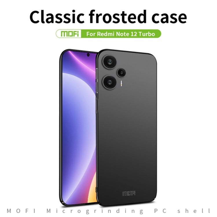 For Xiaomi Redmi Note 12 Turbo 5G MOFI Micro-Frosted PC Ultra-thin Hard Phone Case(Blue) - free shipping - PMC TechLife - Order now!