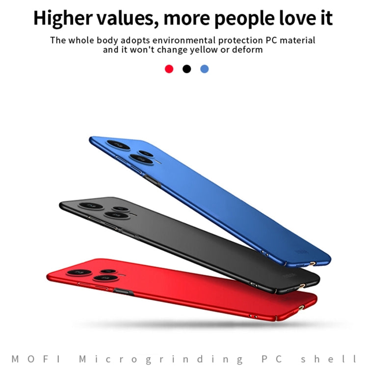 For Xiaomi Redmi Note 12 Turbo 5G MOFI Micro-Frosted PC Ultra-thin Hard Phone Case(Blue) - free shipping - PMC TechLife - Order now!