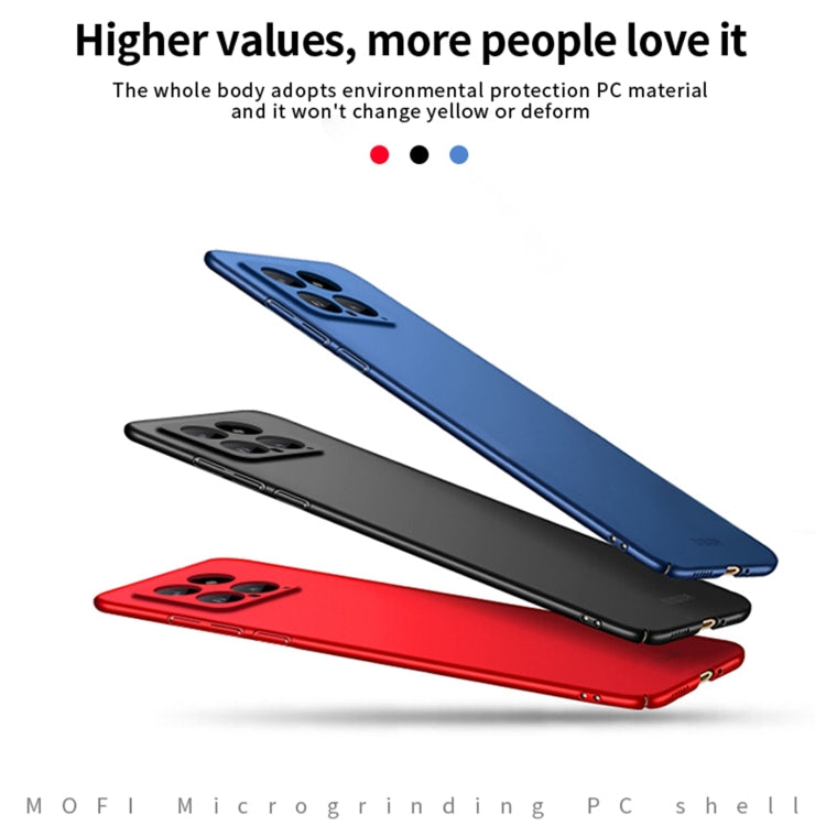 For Xiaomi 14 MOFI Micro-Frosted PC Ultra-thin Hard Phone Case(Red) - 14 Cases by MOFI | Online Shopping South Africa | PMC TechLife | Buy Now Pay Later Mobicred