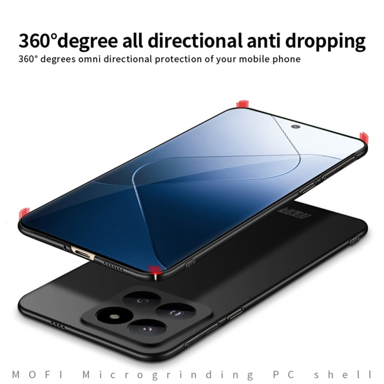 For Xiaomi 14 Pro MOFI Micro-Frosted PC Ultra-thin Hard Phone Case(Black)
