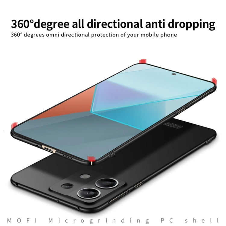 For Xiaomi Redmi Note 13 5G MOFI Micro-Frosted PC Ultra-thin Hard Phone Case(Black) - Xiaomi Cases by MOFI | Online Shopping South Africa | PMC TechLife | Buy Now Pay Later Mobicred