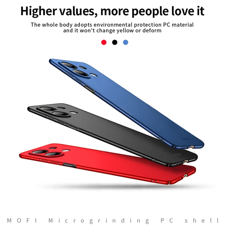 For Xiaomi Redmi Note 13 4G MOFI Micro-Frosted PC Ultra-thin Hard Phone Case(Blue) - Xiaomi Cases by MOFI | Online Shopping South Africa | PMC TechLife | Buy Now Pay Later Mobicred