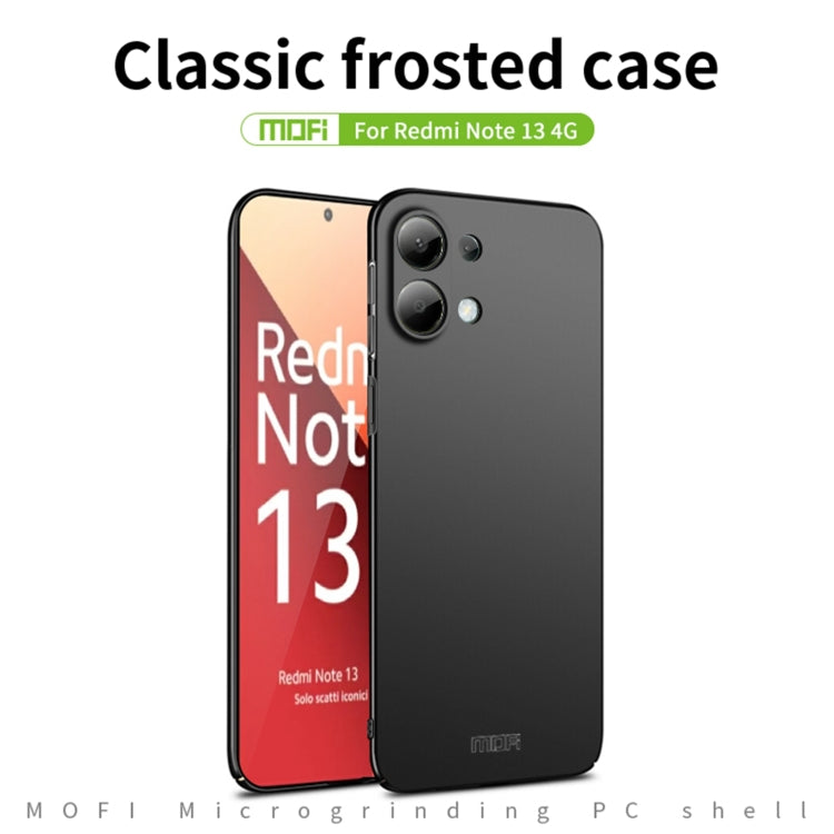 For Xiaomi Redmi Note 13 4G MOFI Micro-Frosted PC Ultra-thin Hard Phone Case(Blue) - Xiaomi Cases by MOFI | Online Shopping South Africa | PMC TechLife | Buy Now Pay Later Mobicred